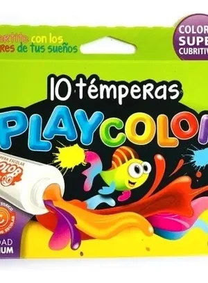 PLAYCOLOR TEMPERA SURTIDA X 10