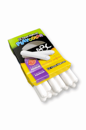 PLAYCOLOR TIZAS BLANCAS X 12