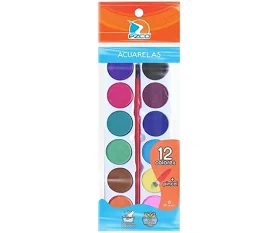 ACUARELAS X 12 COLORES BLISTER EZCO