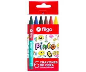 LAPICERAS DE CERA - FILGO CRAYONES DE CERA X 6