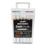 MARCADORES TALBOT DOBLE PUNTA BISELADA X 24 UNIDADES